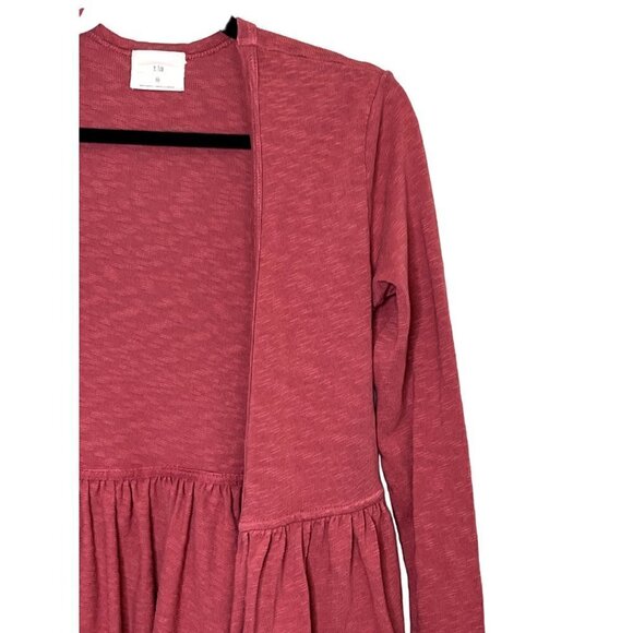 Anthropologie T.LA Oversized Red Open Front Cardigan Sweater Size XS - Picture 5 of 12